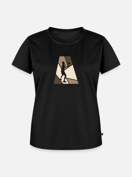 Drop Badmintonspieler Smash - Frauen Premium Bio T-Shirt - Schwarz