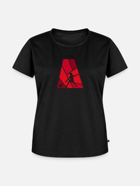 Drop Badmintonschläger - Frauen Premium Bio T-Shirt - Schwarz