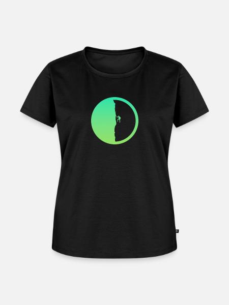 Kletterer Seilklettern Felsklettern - Frauen Premium Bio T-Shirt - Schwarz