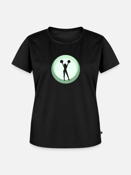 Cheerleading Mädchen Bommel - Frauen Premium Bio T-Shirt - Schwarz