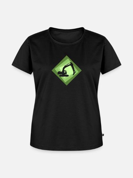 Bagger Baggerfahrerin Hausbau - Frauen Premium Bio T-Shirt - Schwarz