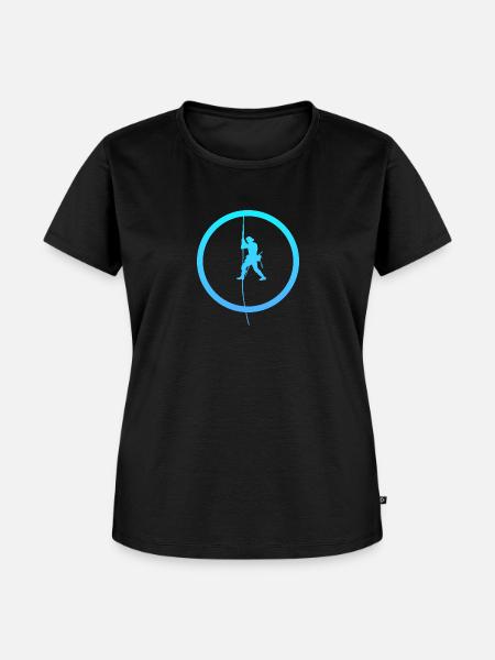 Klettern Felsklettern Bergsteiger - Frauen Premium Bio T-Shirt - Schwarz