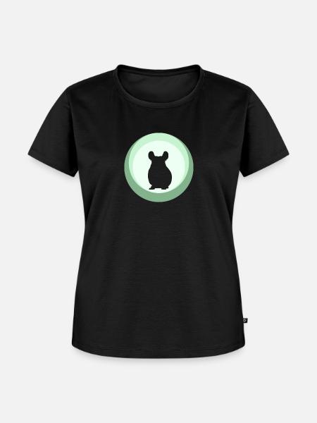 Chinchilla Mäuschen Streifenhörnchen - Frauen Premium Bio T-Shirt - Schwarz