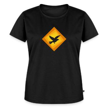 Vogel Vogelschwarm Vogel - Frauen Premium Bio T-Shirt - Schwarz - Vorne - Selfina (174cm)