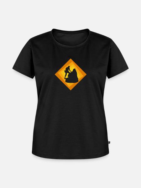 Klettern Felsklettern Felsklettern - Frauen Premium Bio T-Shirt - Schwarz