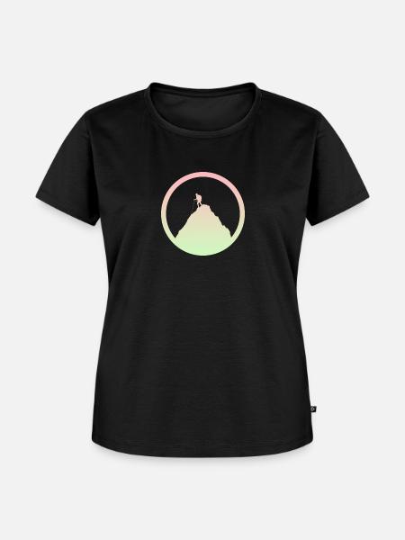 Kletterwand Berg Felsklettern - Frauen Premium Bio T-Shirt - Schwarz
