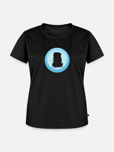 Backpacking Backpacking Wanderer - Frauen Premium Bio T-Shirt - Schwarz