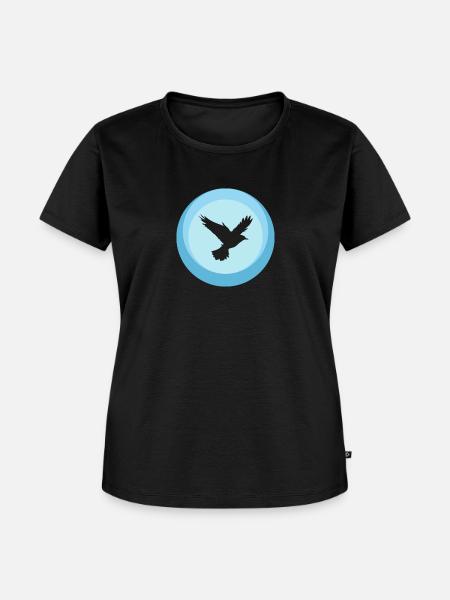 Tier Vogelschwarm Vogel - Frauen Premium Bio T-Shirt - Schwarz