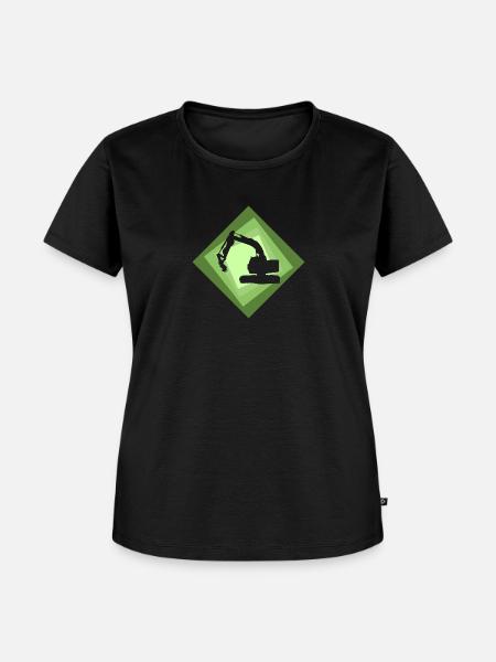 Bagger Baggerfahrerin Bagger - Frauen Premium Bio T-Shirt - Schwarz