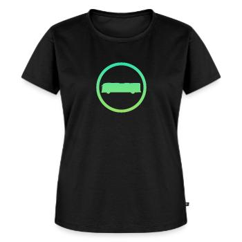 Bus Transport Bus - Frauen Premium Bio T-Shirt - Schwarz - Vorne - Selfina (174cm)
