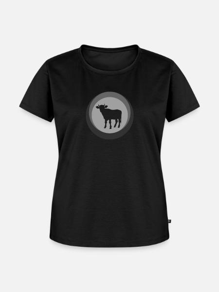 Kuh Bauer Muh - Frauen Premium Bio T-Shirt - Schwarz