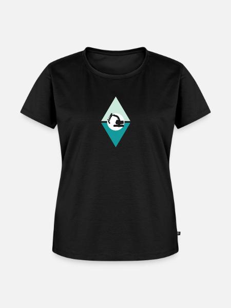 Bagger Hausbau Bauarbeiter - Frauen Premium Bio T-Shirt - Schwarz