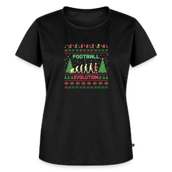 Fußball Evolution für Fußballfan - Frauen Premium Bio T-Shirt - Schwarz - Vorne - Selfina (174cm)