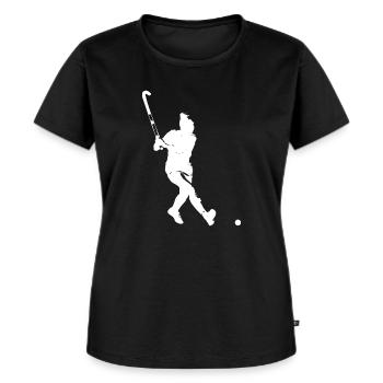 hockey feldhockey spielerin - Frauen Premium Bio T-Shirt - Schwarz - Vorne - Selfina (174cm)