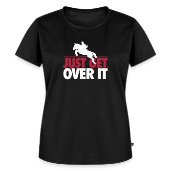 Just get over it - Frauen Premium Bio T-Shirt - Schwarz - Vorne - Selfina (174cm)