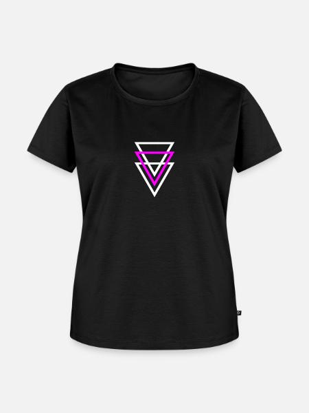 Dreiecke - Frauen Premium Bio T-Shirt - Schwarz