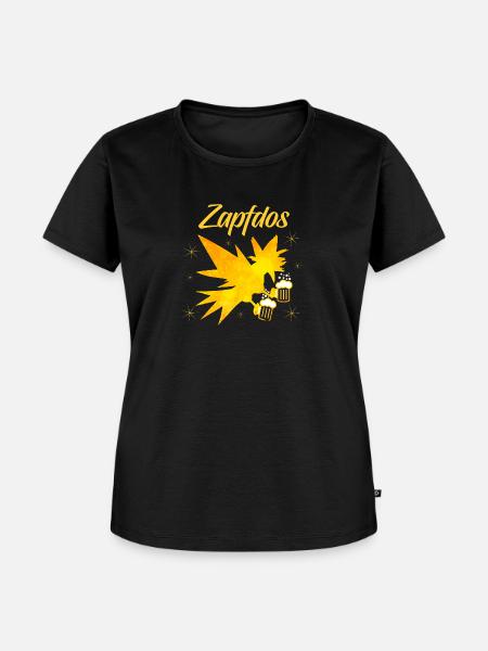 Zapfdos Bier Feiern - Frauen Premium Bio T-Shirt - Schwarz