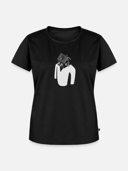 Observation Haus Gebäude Geschenk - Frauen Premium Bio T-Shirt - Schwarz