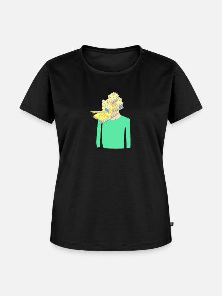 Haus Observation Spion Geschenk - Frauen Premium Bio T-Shirt - Schwarz