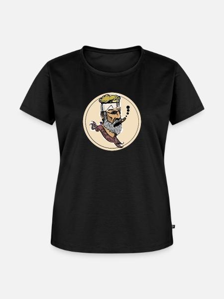 Bart Mann mit Zigarre - Frauen Premium Bio T-Shirt - Schwarz