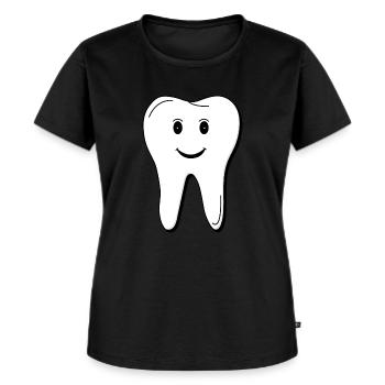 Zahn - Frauen Premium Bio T-Shirt - Schwarz - Vorne - Selfina (174cm)