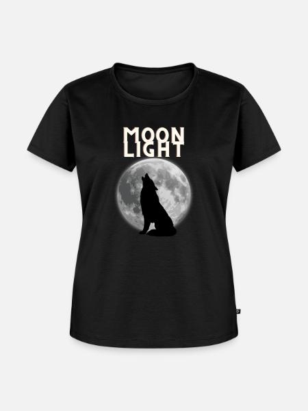 MOONLIGHT - Frauen Premium Bio T-Shirt - Schwarz