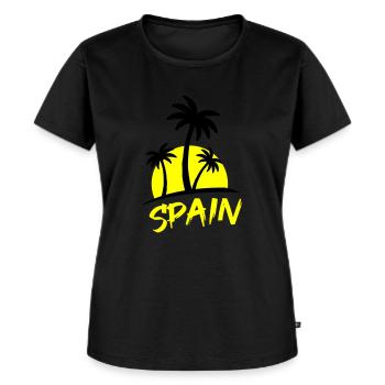Spain - Women's Premium Organic T-shirt - black - Front - Selfina (174cm)