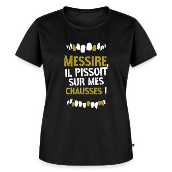 Messire citation film culte les visiteurs - T-shirt Premium bio Femme - noir - Devant - Selfina (174cm)