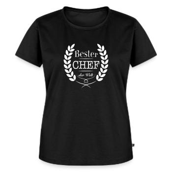 Bester Chef der Welt - Frauen Premium Bio T-Shirt - Schwarz - Vorne - Selfina (174cm)