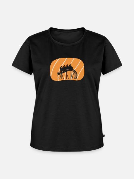 Achterbahn Rummel - Frauen Premium Bio T-Shirt - Schwarz