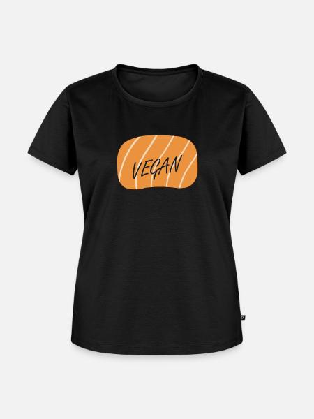 Vegan Veganer Speise - Frauen Premium Bio T-Shirt - Schwarz