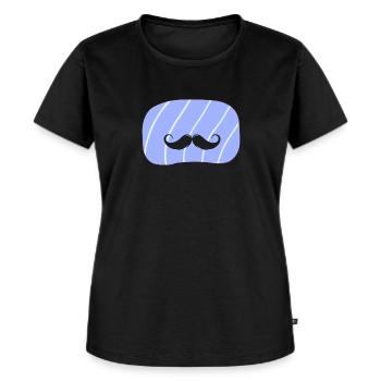 Bart Schnurrbart Baertig - Frauen Premium Bio T-Shirt - Schwarz - Vorne - Selfina (174cm)
