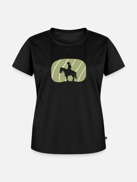 Cowboy Sattel - Frauen Premium Bio T-Shirt - Schwarz