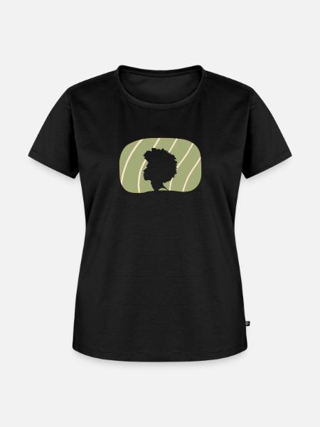 Afro 70s - Frauen Premium Bio T-Shirt - Schwarz