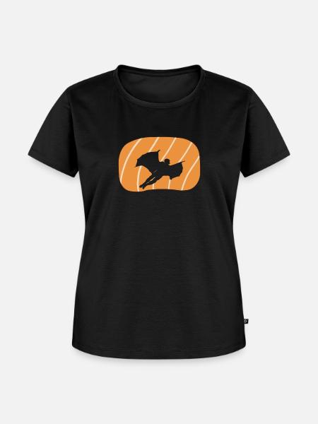 Wingsuit Fliegen Base Jumping - Frauen Premium Bio T-Shirt - Schwarz
