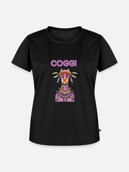 COGGI ABORIGENE - Frauen Premium Bio T-Shirt - Schwarz