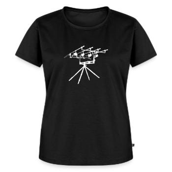 Karpfen Angeln Rodpod.Tshirt Karpfen Angler Geschenk - Frauen Premium Bio T-Shirt - Schwarz - Vorne - Selfina (174cm)