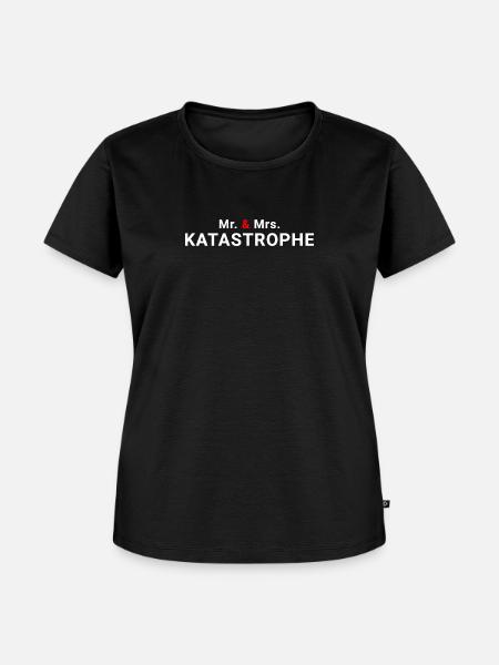 Mr. & Mrs. Katastrophe - Frauen Premium Bio T-Shirt - Schwarz