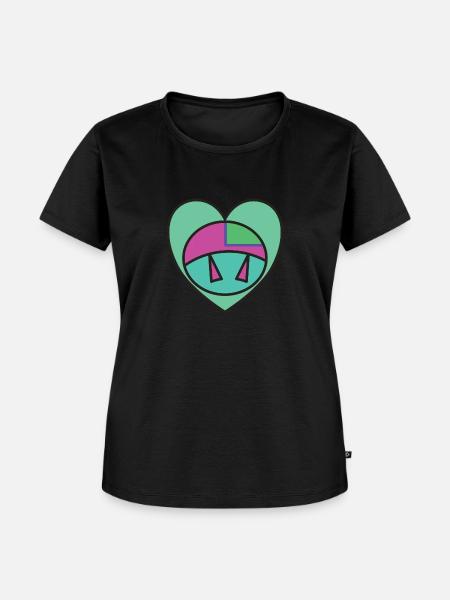 Herz Graphic art - Frauen Premium Bio T-Shirt - Schwarz