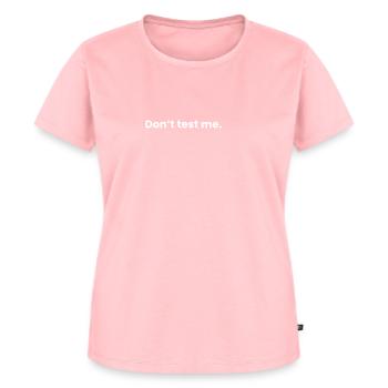 Ne me testez pas. - T-shirt Premium bio Femme - rose - Devant - AI Model Female 172 dark (172cm)