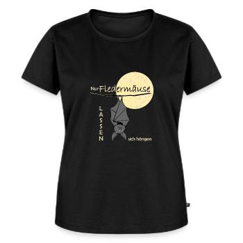 Fledermaus 2 - Frauen Premium Bio T-Shirt - Schwarz - Vorne - Selfina (174cm)