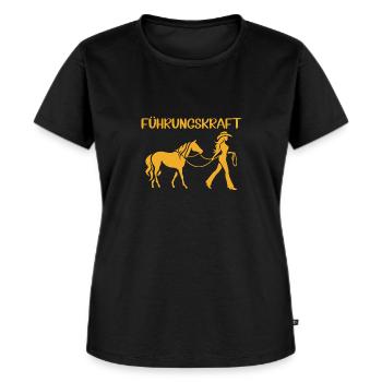 Führungskraft Pferd Reiten Geschenkidee Lustig - Frauen Premium Bio T-Shirt - Schwarz - Vorne - Selfina (174cm)