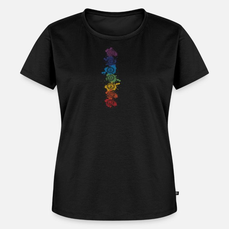 Chakra Elements Splash - Buddha, Buddhism, Yoga - Women's Premium Organic T-shirt - black