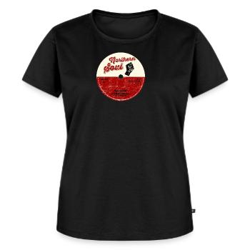 Northern Soul design - Keep The Faith Tee - Mod - Women's Premium Organic T-shirt - black - Front - Selfina (174cm)