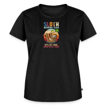 Slath Run Running Jogging Team Cadeau Marathon - T-shirt Premium bio Femme - noir - Devant - Selfina (174cm)