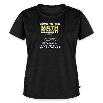 Mathe Come to Math Side Pi Mathematiker Geschenk - Frauen Premium Bio T-Shirt - Schwarz - Vorne - Selfina (174cm)