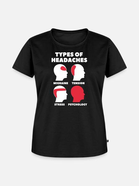Psychologie Kopfschmerzen - Frauen Premium Bio T-Shirt - Schwarz