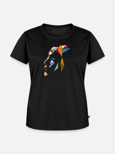 Frauengesicht - Frauen Premium Bio T-Shirt - Schwarz