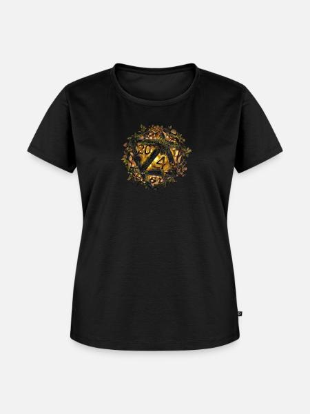 Enchanted Vines Dice - Frauen Premium Bio T-Shirt - Schwarz