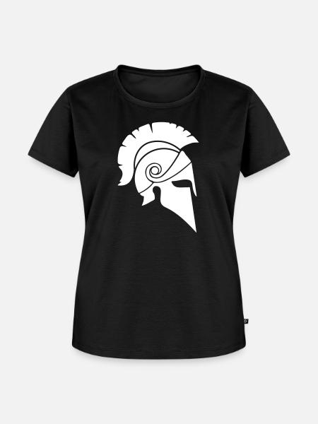 spartaner helm symbol - Frauen Premium Bio T-Shirt - Schwarz